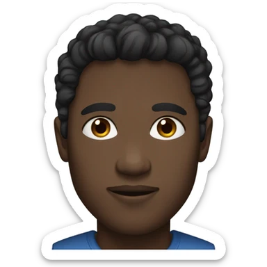 Black man with brown hair and brown eyes white women with black hair blue eyes sticker