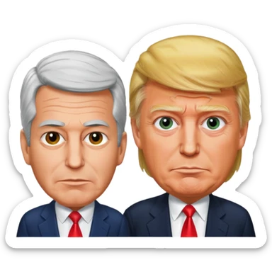 Evil donald trump and jeffrey epstein sticker
