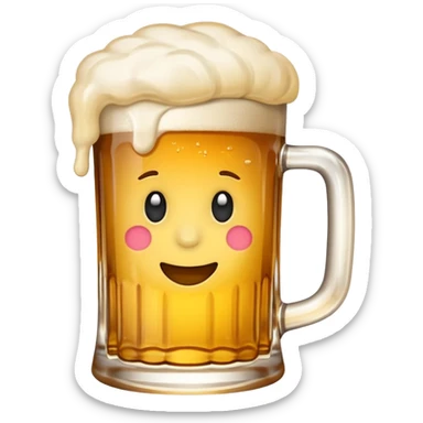 bier emoji gekennzeichnet mit "Freitags-Fübi" um 17 Uhr sticker