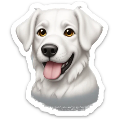 Perro blanco  sticker