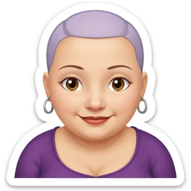 Hunchback small no hair fat woman sticker