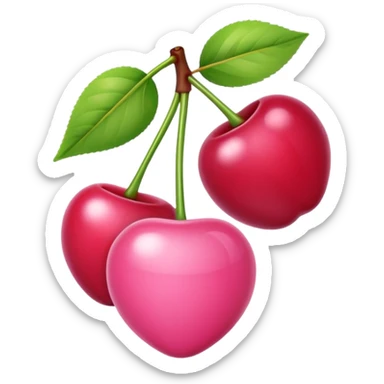pink cherries  sticker