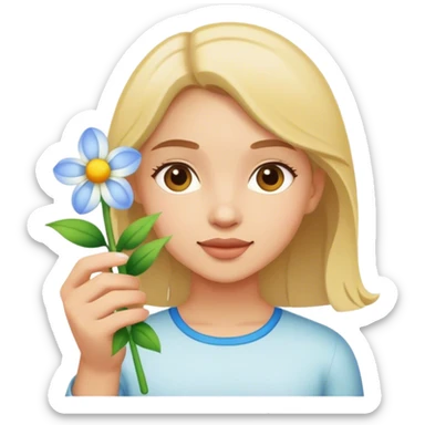 Girl have a flo sticker