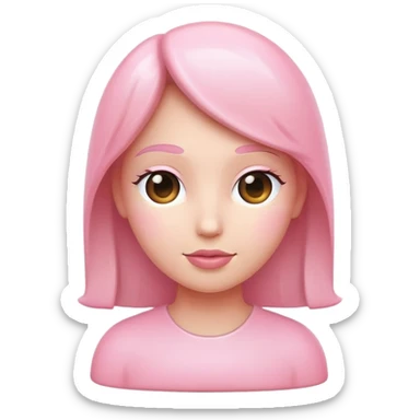 light pink cartoony female symbol sticker