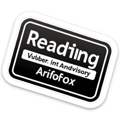 A sticker that reads : “Arifox_vt livestream vtuber hangout” that mimics the “parental advisory explicit content stickers” sticker