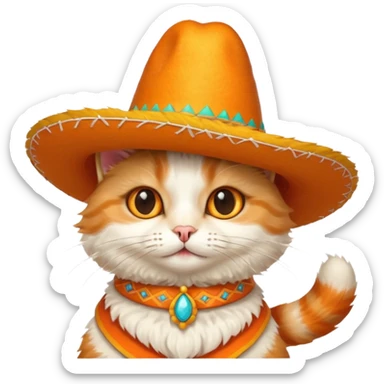 In gato con un sombrero sticker