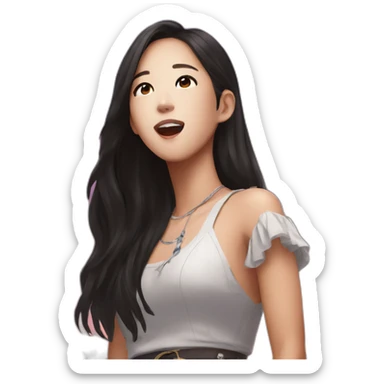 Kim jisoo singing in Coachella sticker
