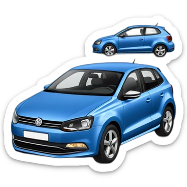 Volkswagen blue polo 6 sticker
