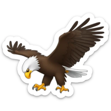 Making an eagle with 2 hands sticker