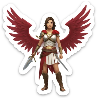 Assassinscreeeodyssey-kassandra-happy sticker