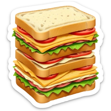 a tall stack of sandwich sticker