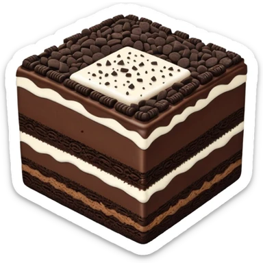 oreo cake square shape slim layer sticker
