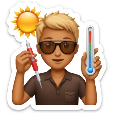 too high-temperature thermometers and the sun sticker