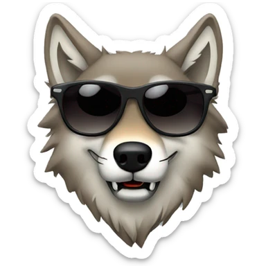 Wolf Sunglasses sticker