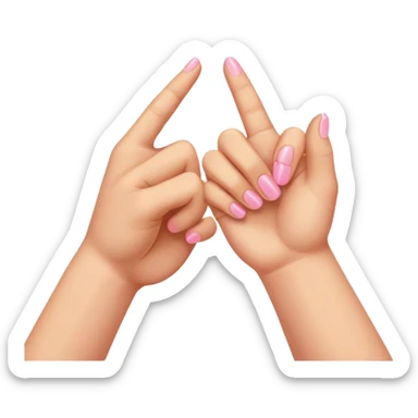 Pinky promise of male and female hand sticker