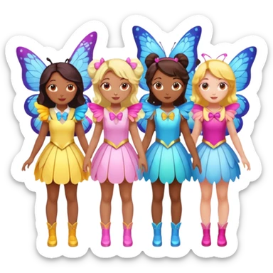10 Magical Girls With Butterfly Wings sticker