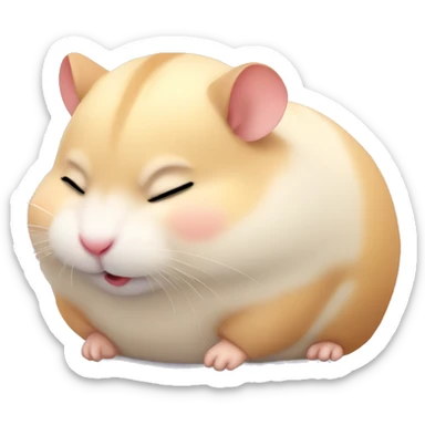 chubby hamster sleeping sticker
