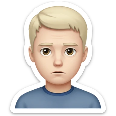 Create a realistic portrait of Gus with cold stare, clean haircut & neat appearance. sticker