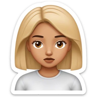 Girl telling new information about herself with attitude  sticker