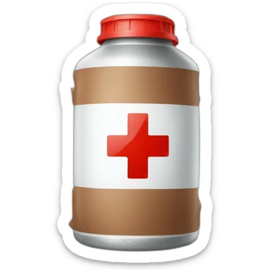 water can with red cross for prohibition sticker