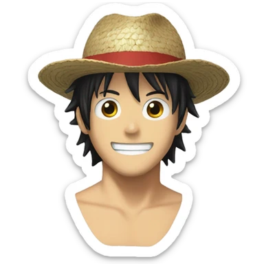 The hat for Luffy from one piece sticker