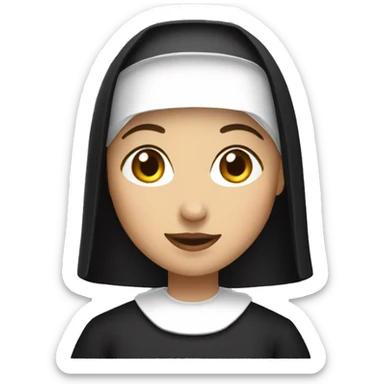 The flirty nun sticker