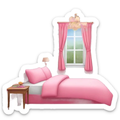 Pink room decor sticker