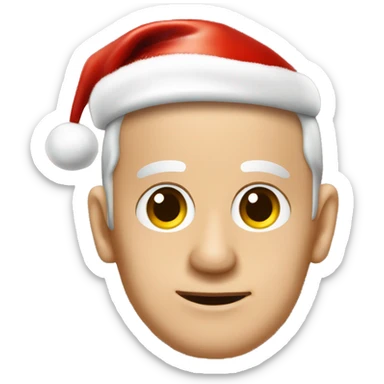 Benjamin Netanyahou with a x mas hat sticker