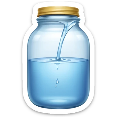 Aquarius (a jar spilling water outward) sticker