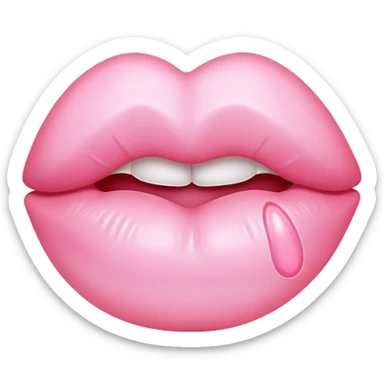Light pink kiss mark  sticker