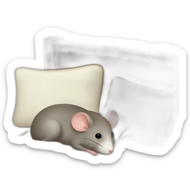 Mice sleeping in bed sticker