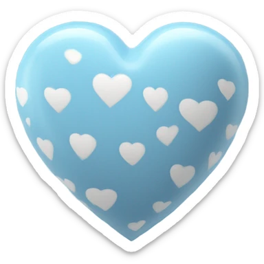 Light blue heart ￼ sticker