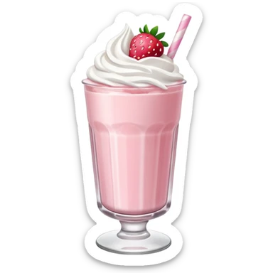Strawberry milkshake sticker