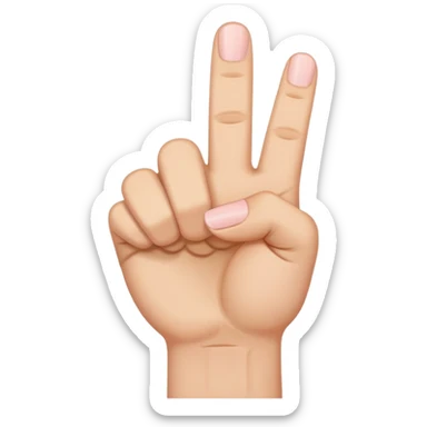 a fist with only three fingers straight - THUMB, MIDDLE FINGER AND A PINKY FINGER sticker