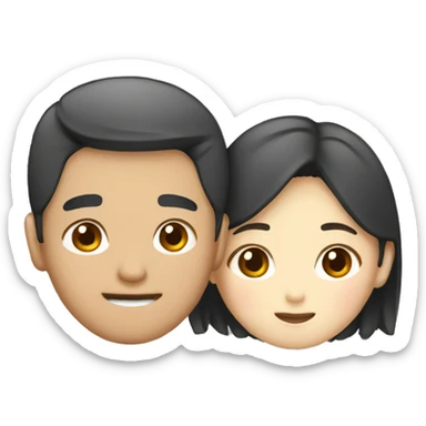 Korean couple sticker