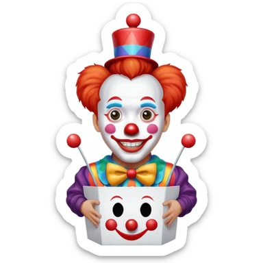 JHOPE clown cartoon jack in the box album sticker