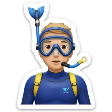 diver snorkel sticker