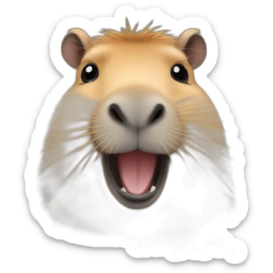 Happy capybara sticker