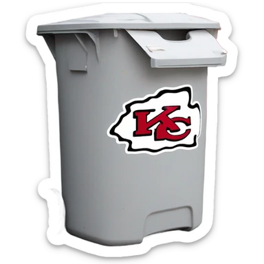 kansas city chiefs logo in the trash  sticker