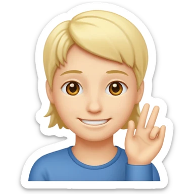 thinking with a smile sticker