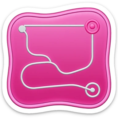 pink big gps map lines sticker