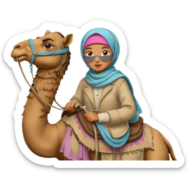 Desert Nomad Traveler with camel sticker