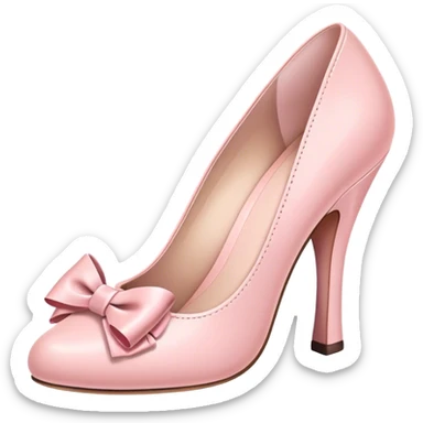 Heel with a bow light pink sticker