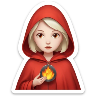 handmaids tale style woman burning house down sticker