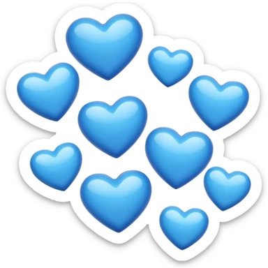 Blue Hearts  sticker