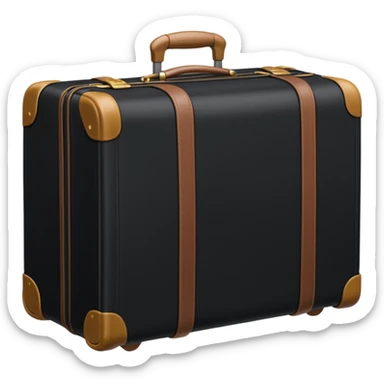 A soft-sided suitcase sticker