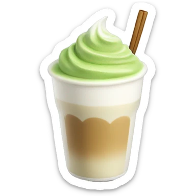 Matcha latte sticker