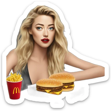 Amber Heard + Mcdonalds sticker