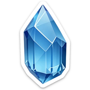 raw quartz crystal blue sticker