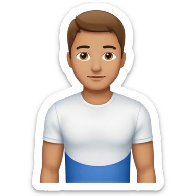 Sexy man, White T-Shirt, jeans sticker